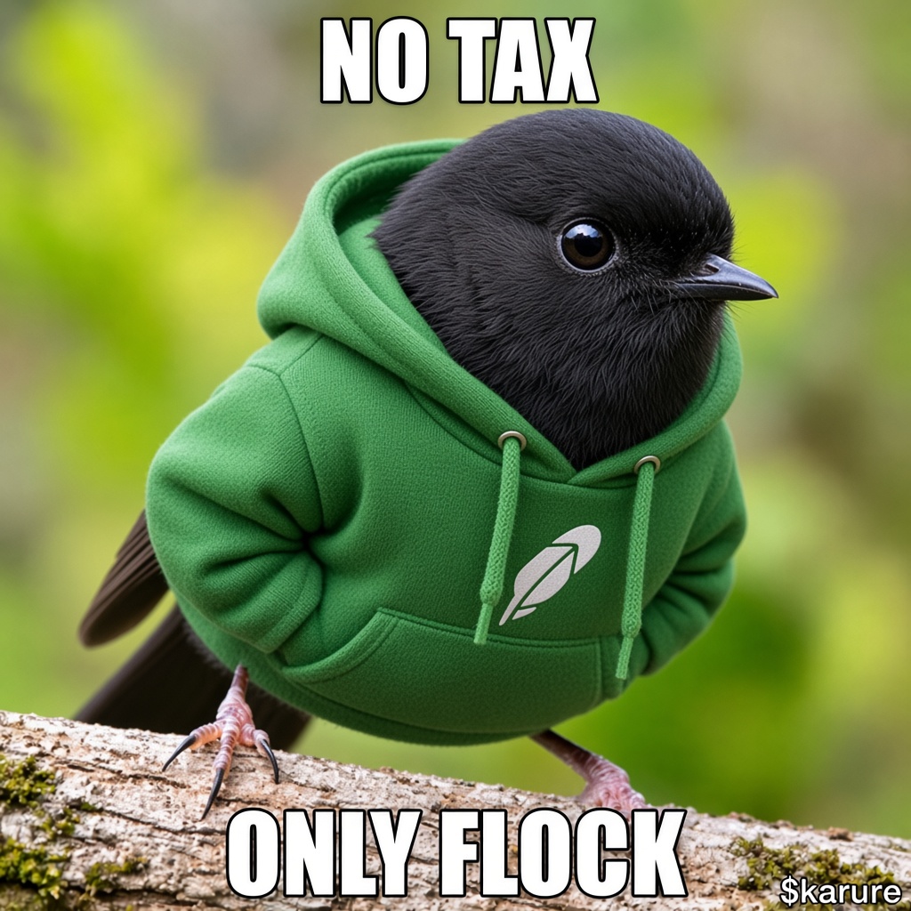 the black robin in a green Robinhood hoodie